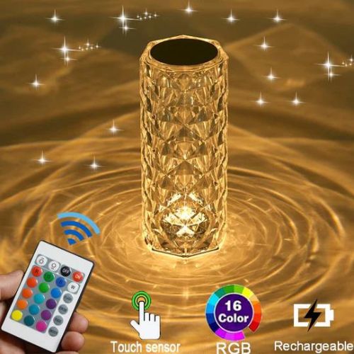 16-Color Rose Crystal Touch Lamp 🌈