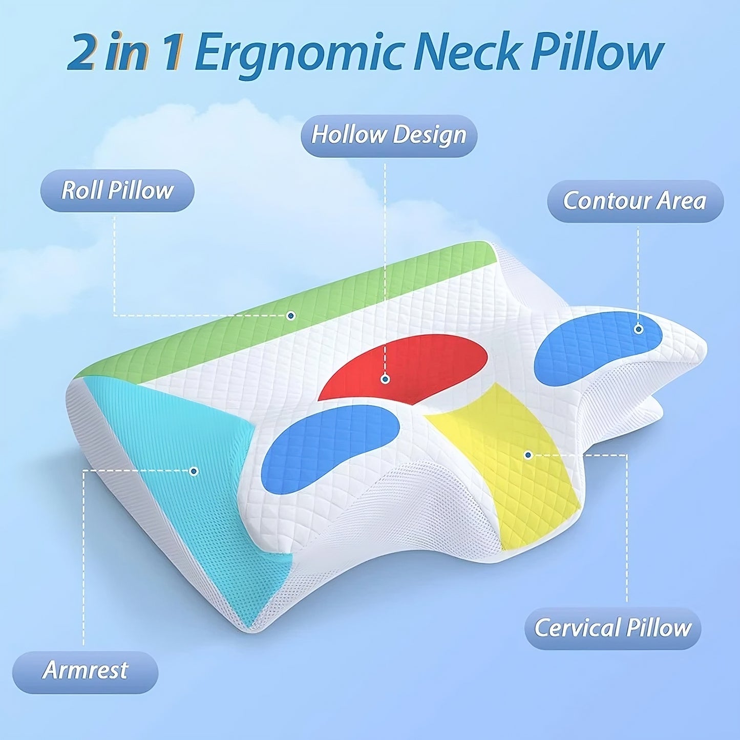 Memory Foam Orthopedic Pillow 😴❄️