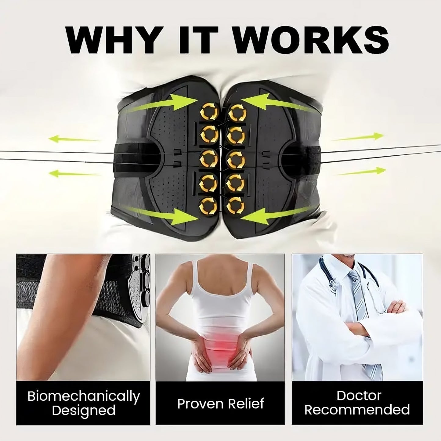 LumbarPro™ 💎 Adjustable Back Support Belt