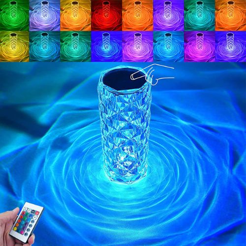 16-Color Rose Crystal Touch Lamp 🌈
