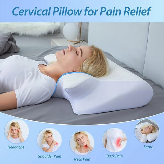 Memory Foam Orthopedic Pillow 😴❄️